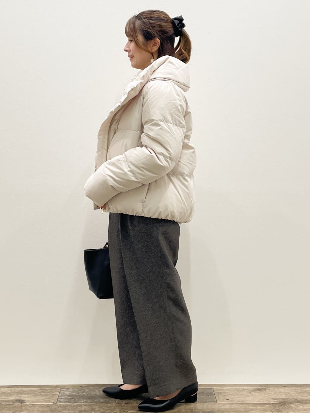 Asukaさんの「OPAQUE.CLIP｜KAWADAダウンショートコート【撥水／洗濯機OK／静電気防止裏地】《XS～LL》」を使ったコーディネート