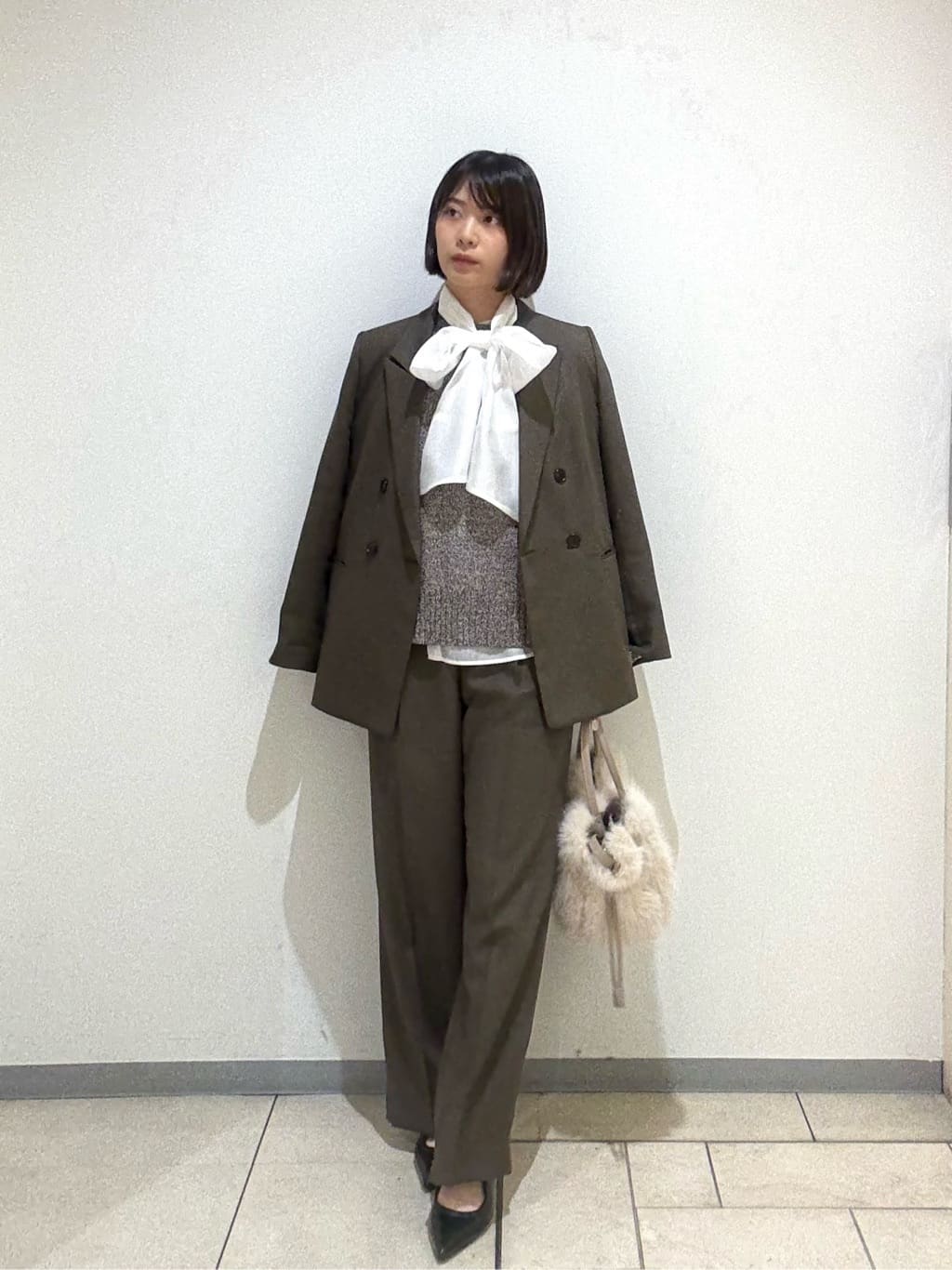 Itoさんの「UNTITLED｜【セットアップ可/洗える】ウールライク ワイドパンツ」を使ったコーディネート