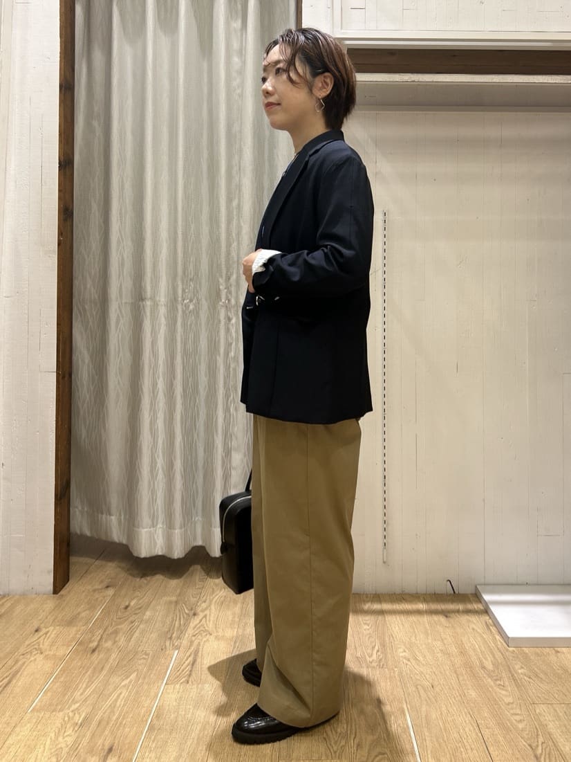 ga_riさんの「THE SHOP TK｜【今羽織るなら】ダブルブレストジャケット【セットアップ可/洗える】」を使ったコーディネート