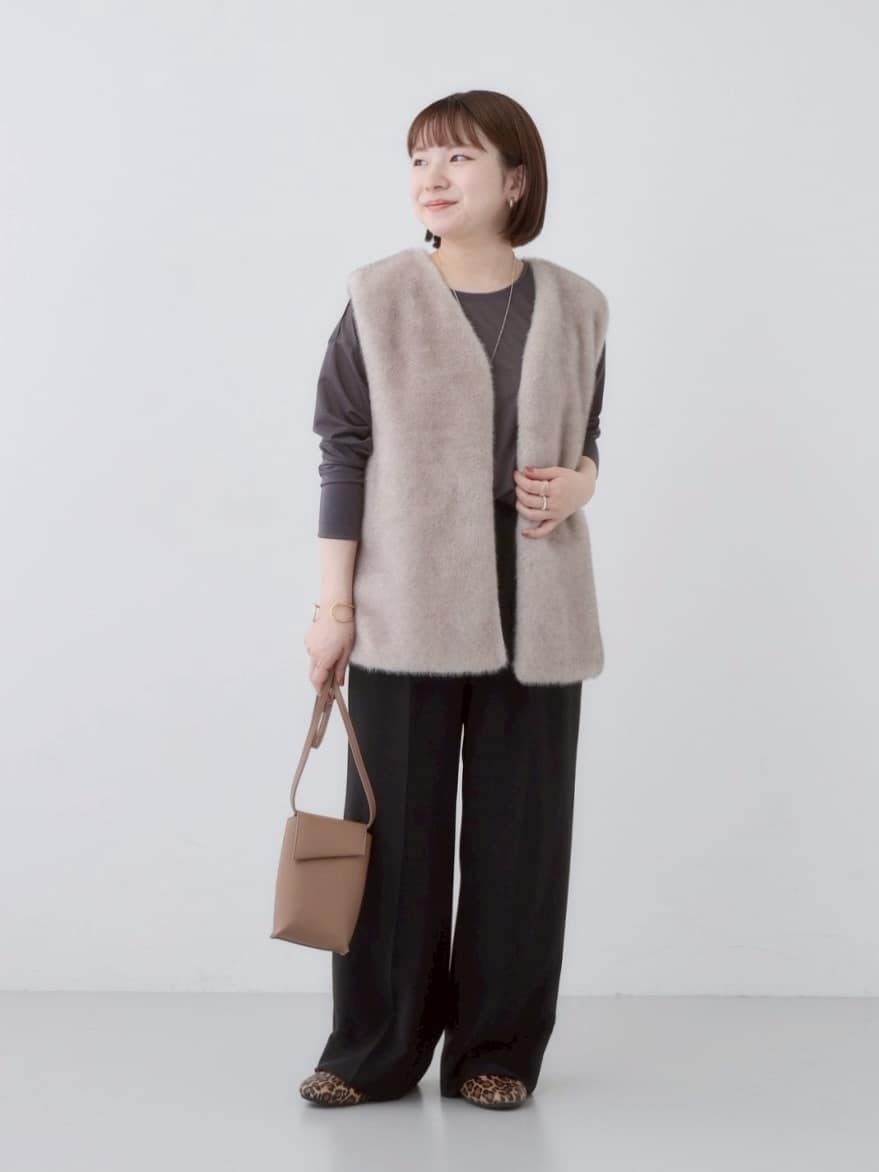 sakuさんの「INDIVI｜ミンク調フェイクファージレ」を使ったコーディネート