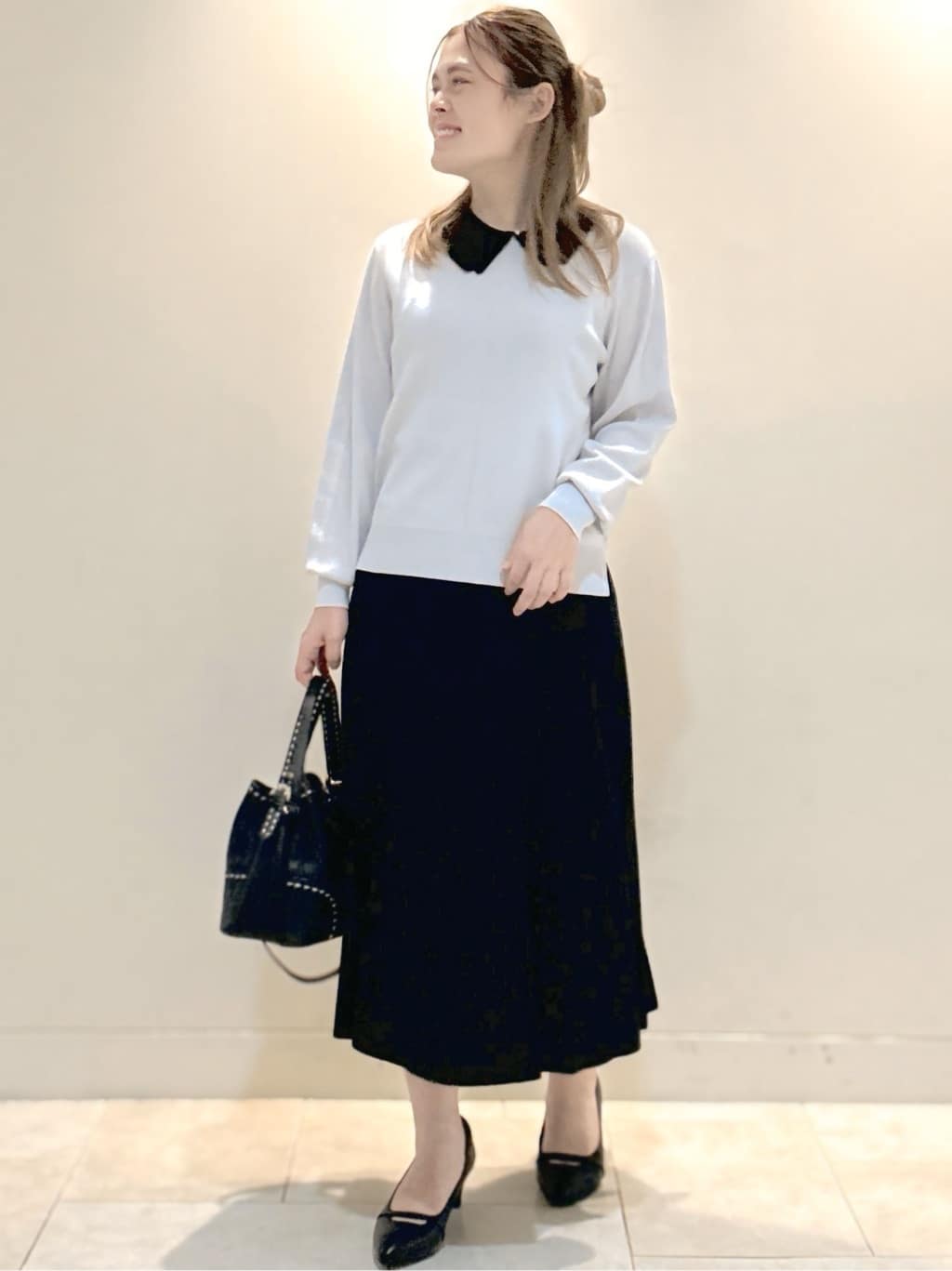 S&auml;K&iuml;さんの「Reflect｜【コーディネートのポイントに◎】パール調ボタン&times;レース付け衿」を使ったコーディネート