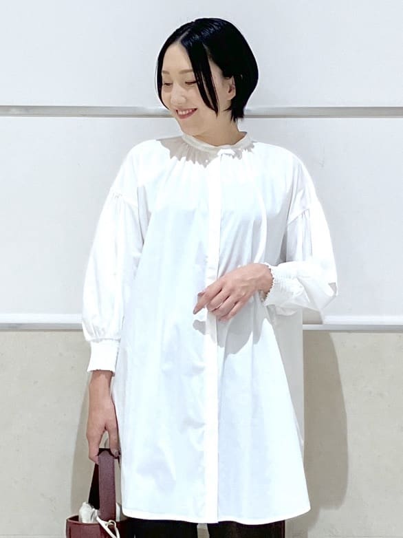 eriko さんの「Dessin｜【洗える】ラグランスリーブチュニックシャツ」を使ったコーディネート