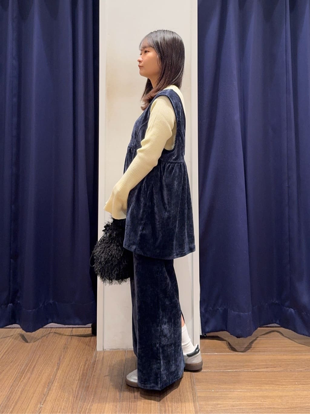 cherryさんの「THE SHOP TK｜【品よく魅せる】フレアスリーブ リブニット/毛玉になりにくい/静電気防止/洗濯機OK」を使ったコーディネート