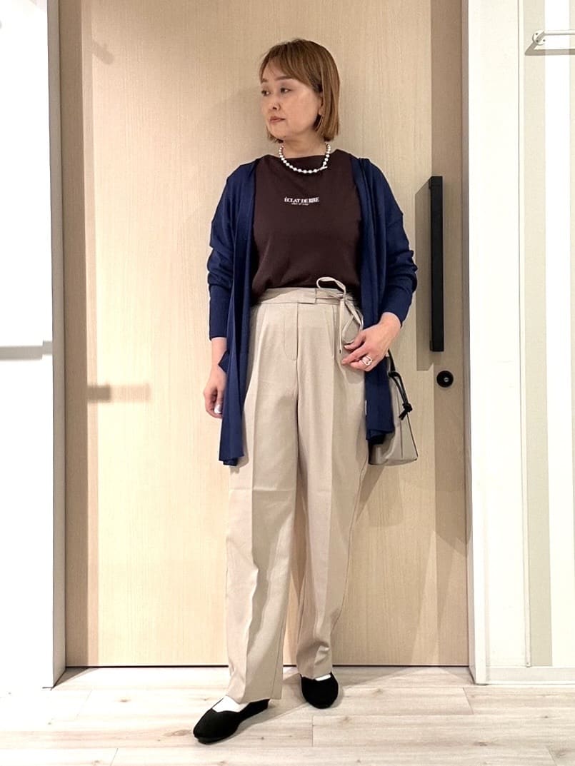 ぷくりんさんの「SHOO･LA･RUE｜【S-LL】美しく見せる ボートネックロンT」を使ったコーディネート