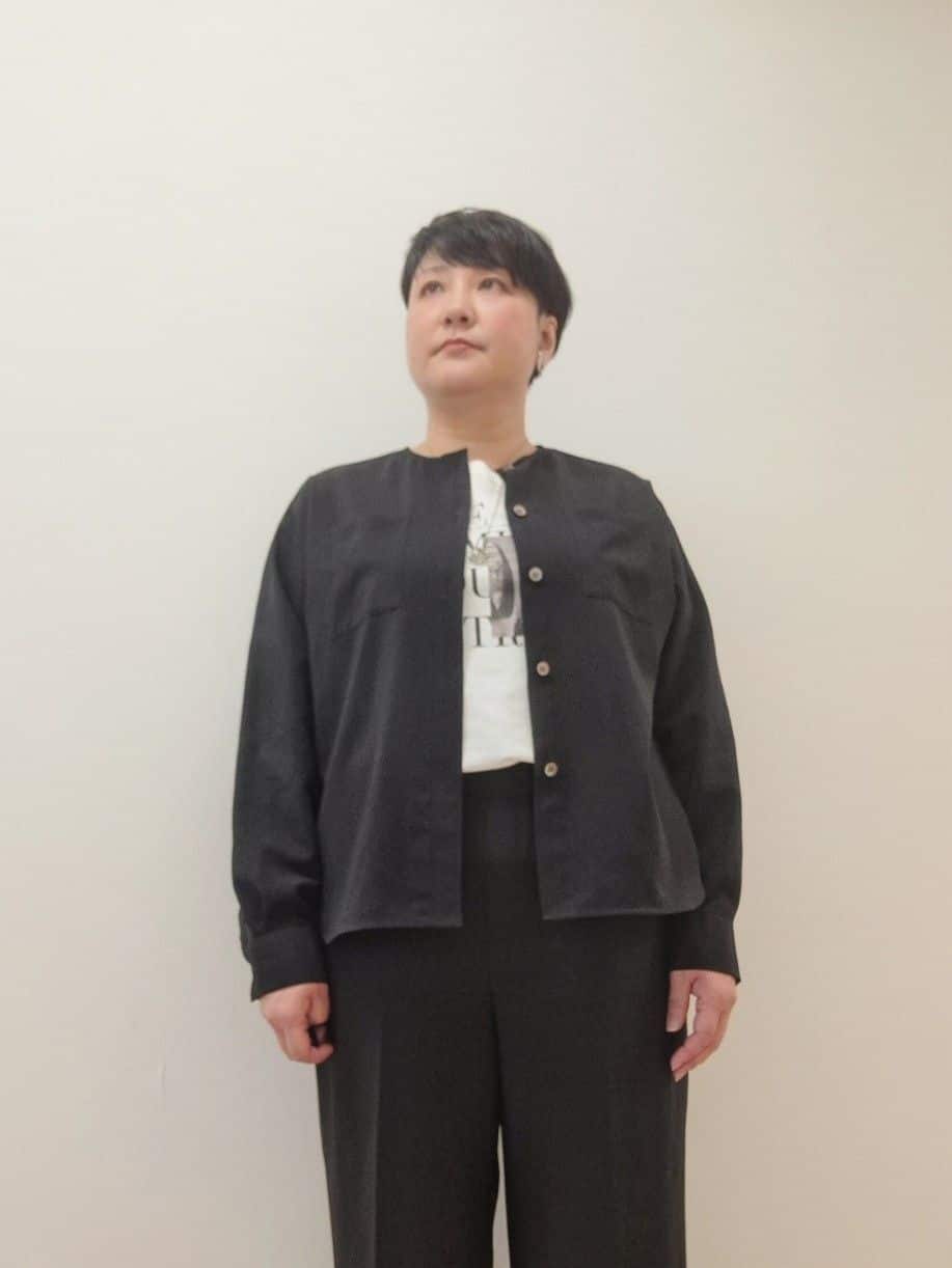 ますこさんの「UNTITLED｜【秋も着られる/セットアップ可】リラククールシャツ」を使ったコーディネート