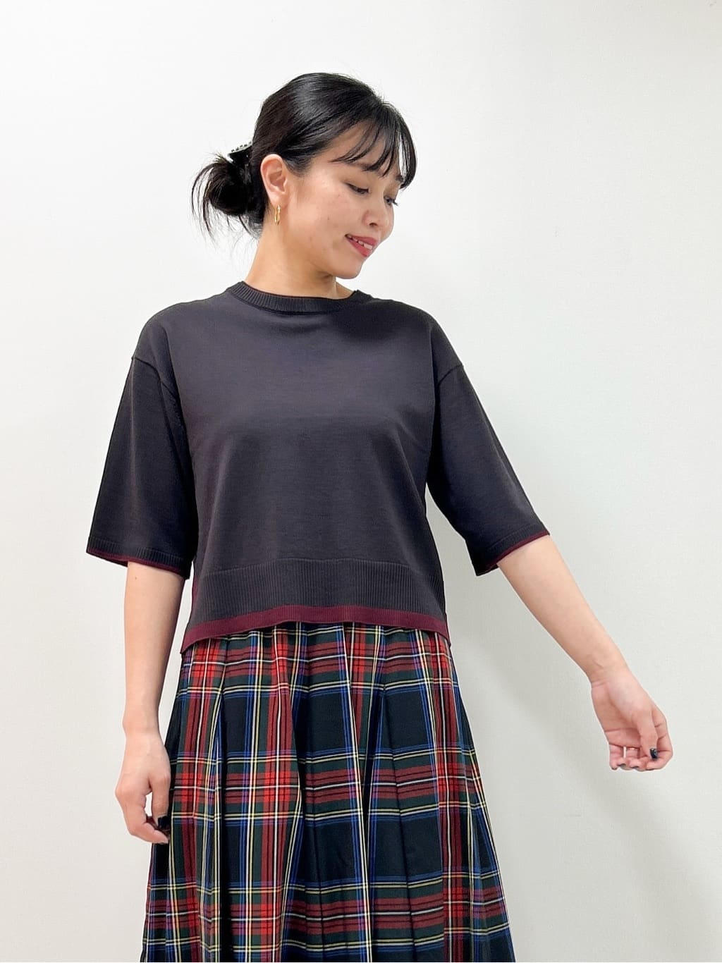Kaiさんの「Dessin｜【洗える】バイカラーショート丈ニット」を使ったコーディネート