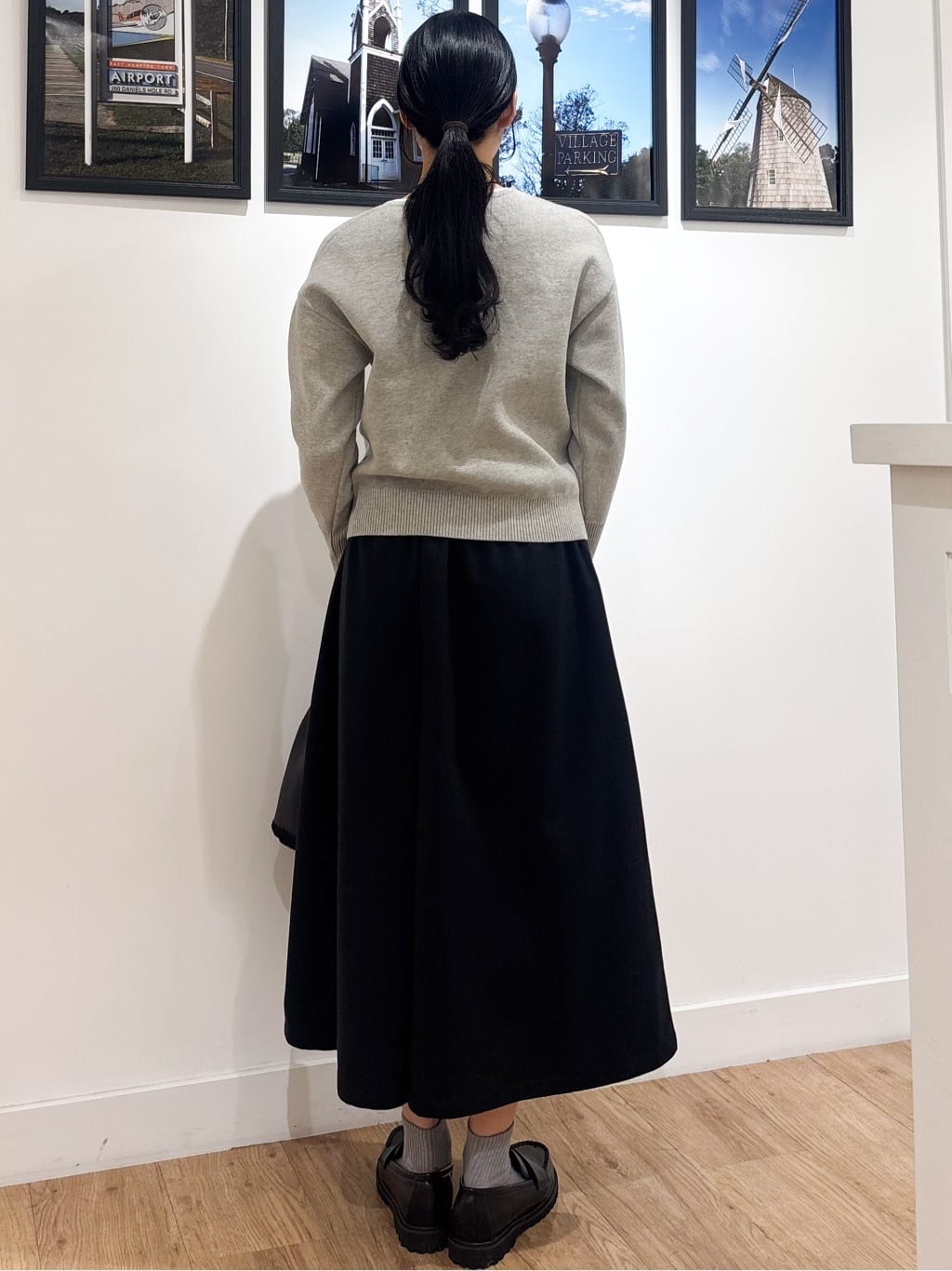 Ririkaさんの「Dessin｜【洗える】カシミヤブレンドスウェットライクニット」を使ったコーディネート