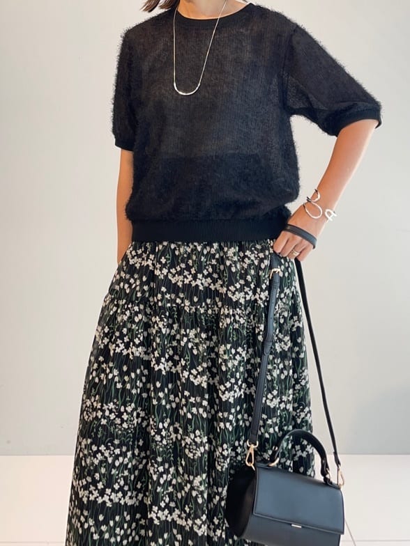 murayamaさんの「INDIVI｜ヘアリージャカードトップス」を使ったコーディネート