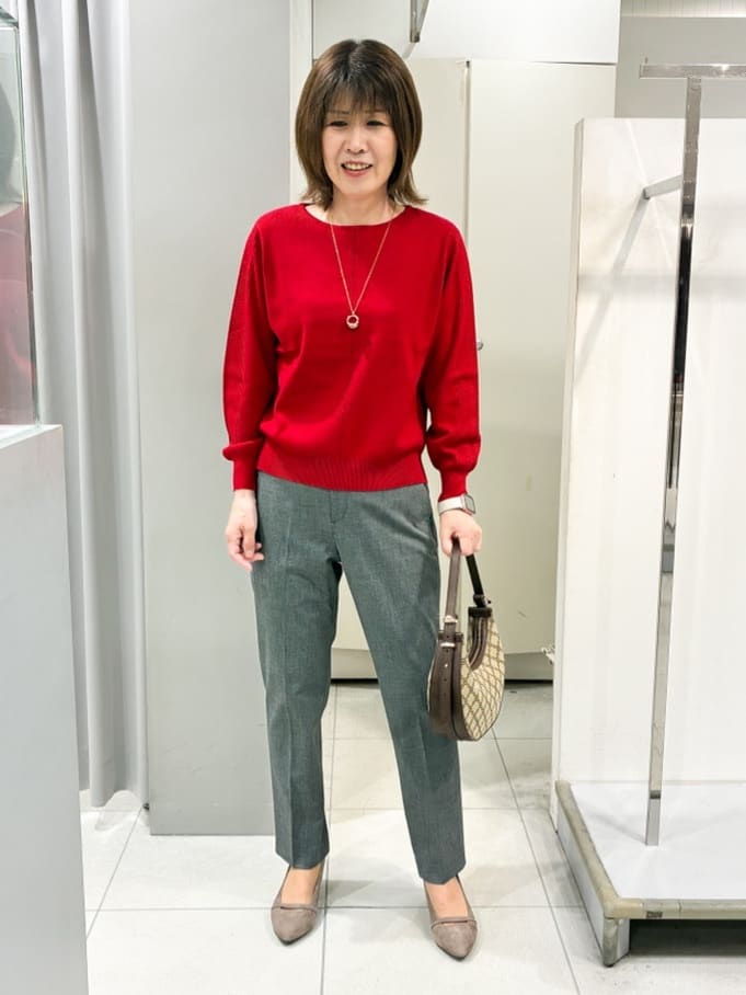 たみちゃんさんの「Reflect｜【選べる6色／長く着られる◎】ボートネックニット」を使ったコーディネート