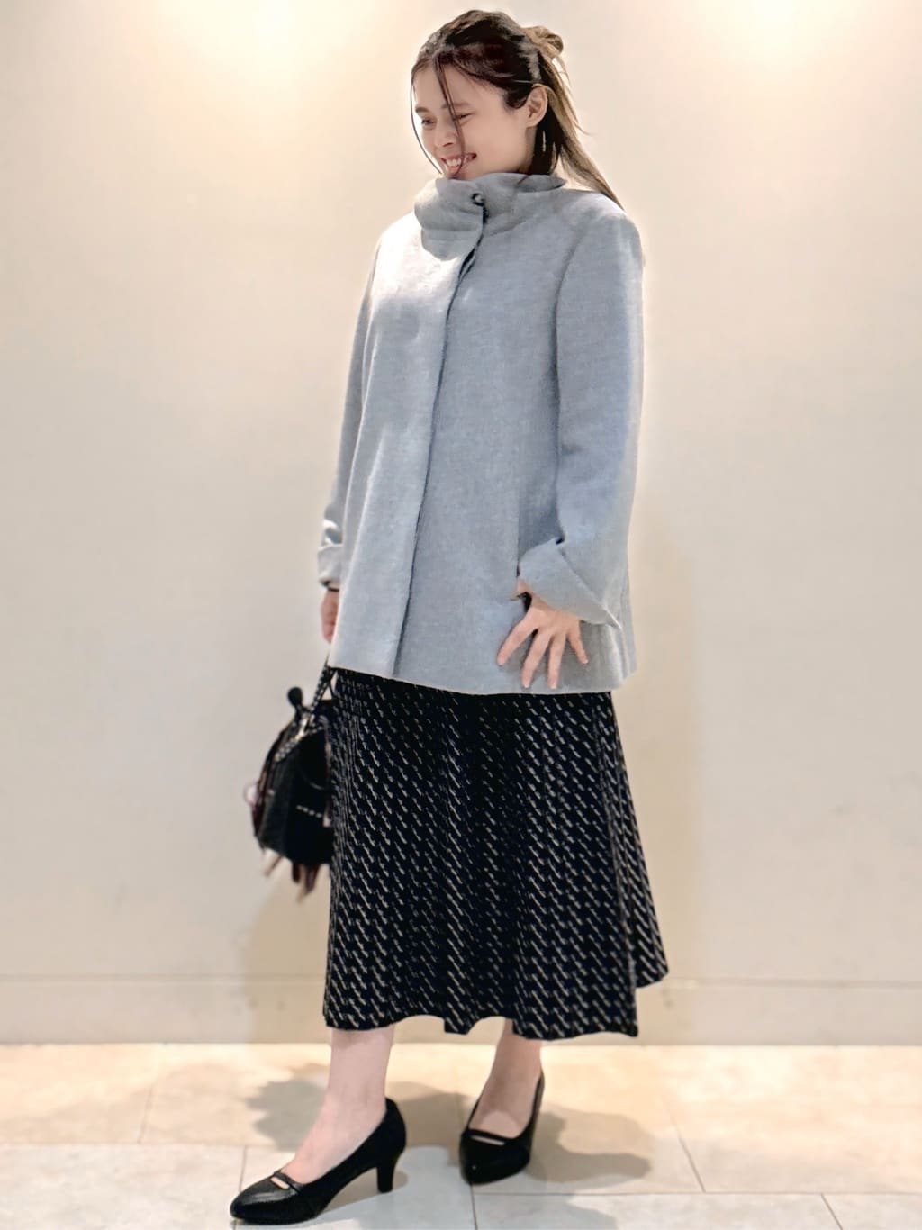 S&auml;K&iuml;さんの「Reflect｜【SS-4Lサイズ／衿が顔に当たらない◎】スタンドネックミドルコート」を使ったコーディネート