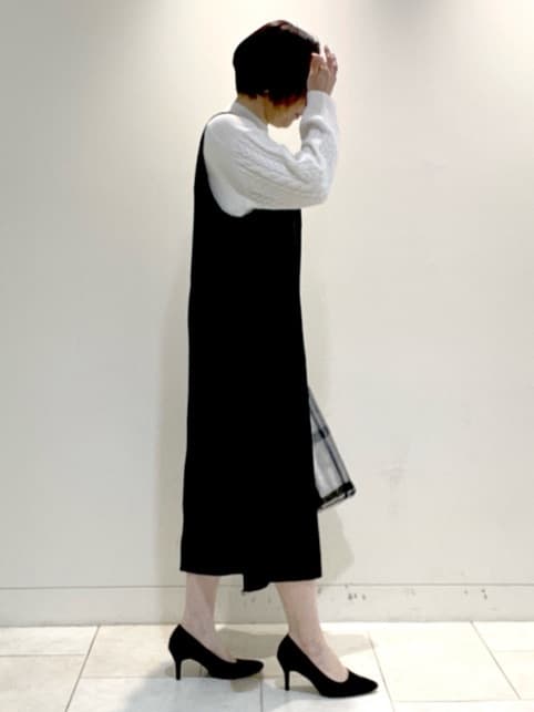 フミさんの「Reflect｜【一枚で着映え◎／ゆったりシルエット】ラメ&times;スパンコールウール混ニット」を使ったコーディネート