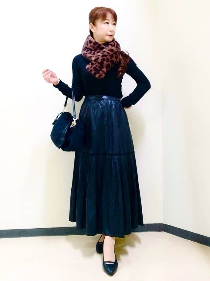 花さんの「Reflect｜【重ね着に大活躍◎／暖か保湿素材】プチタートルネックニット」を使ったコーディネート