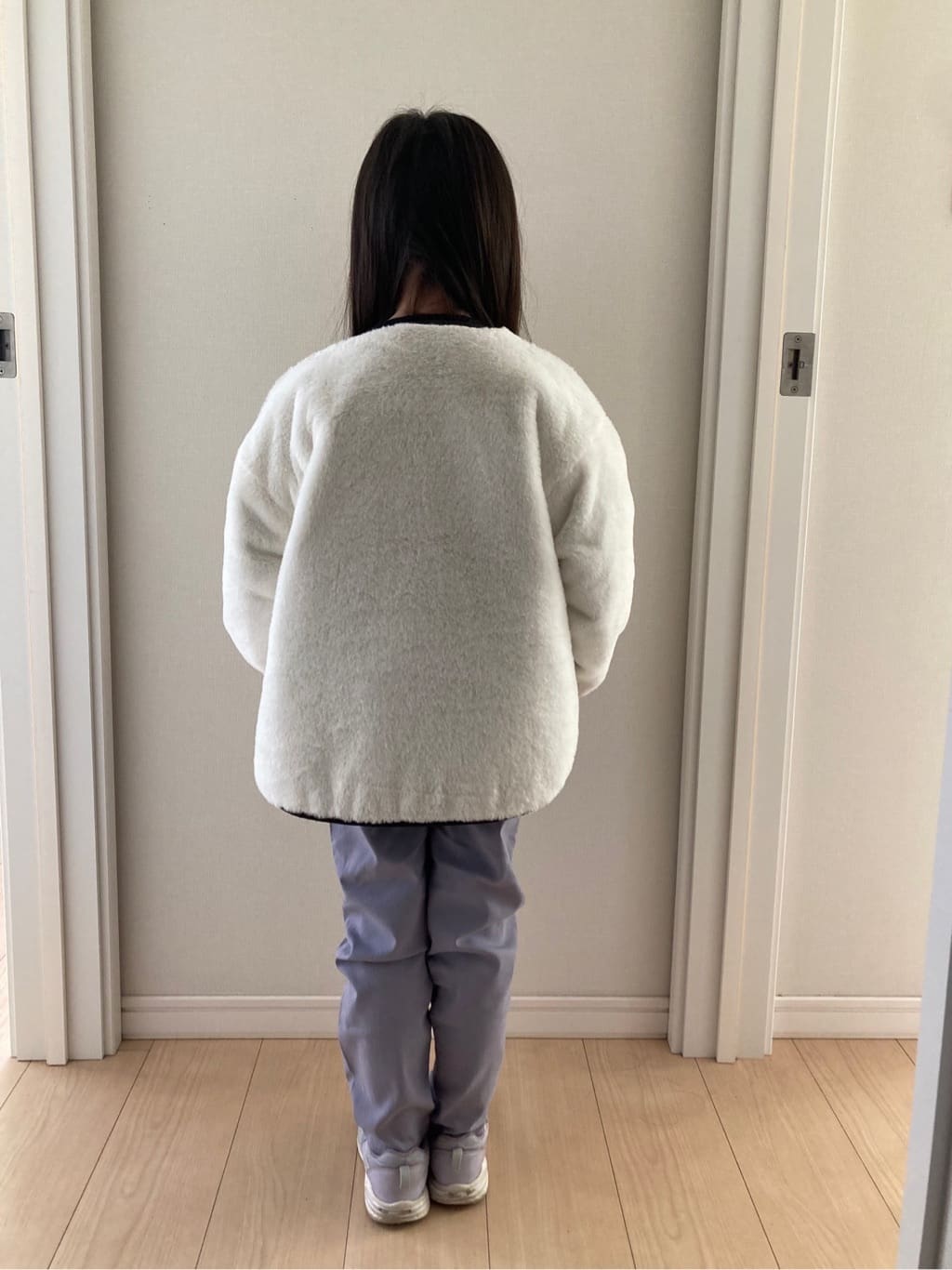 𝐂𝐡𝐢𝐢 &hearts;(ちー)さんの「SHOO･LA･RUE｜【100-150cm/撥水】キルト&times;ファーリバーシブルブルゾン」を使ったコーディネート