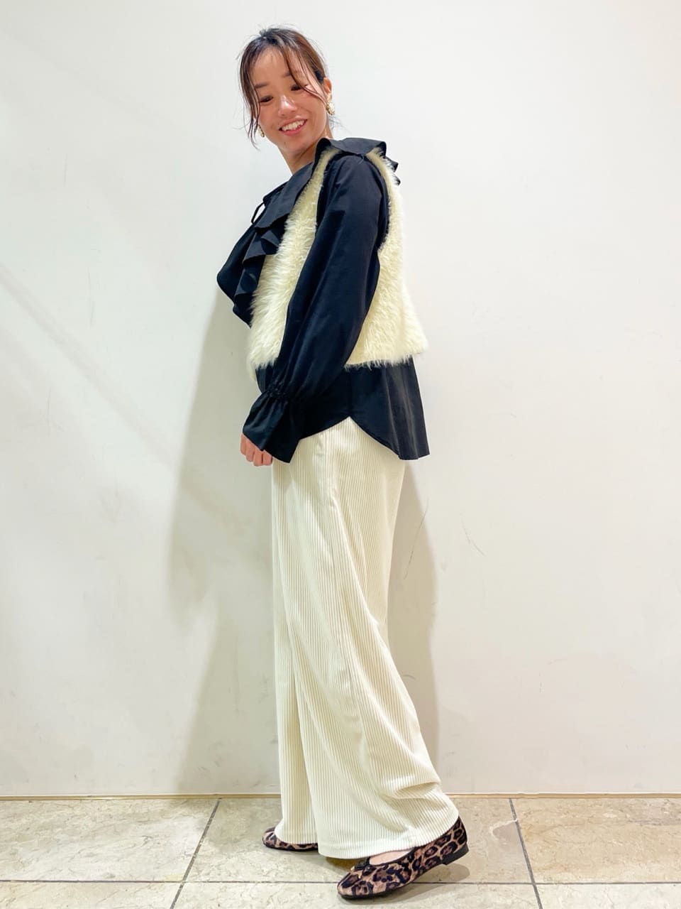 ともも。さんの「OPAQUE.CLIP｜《美人百花掲載》名品フラットバレエシューズ」を使ったコーディネート