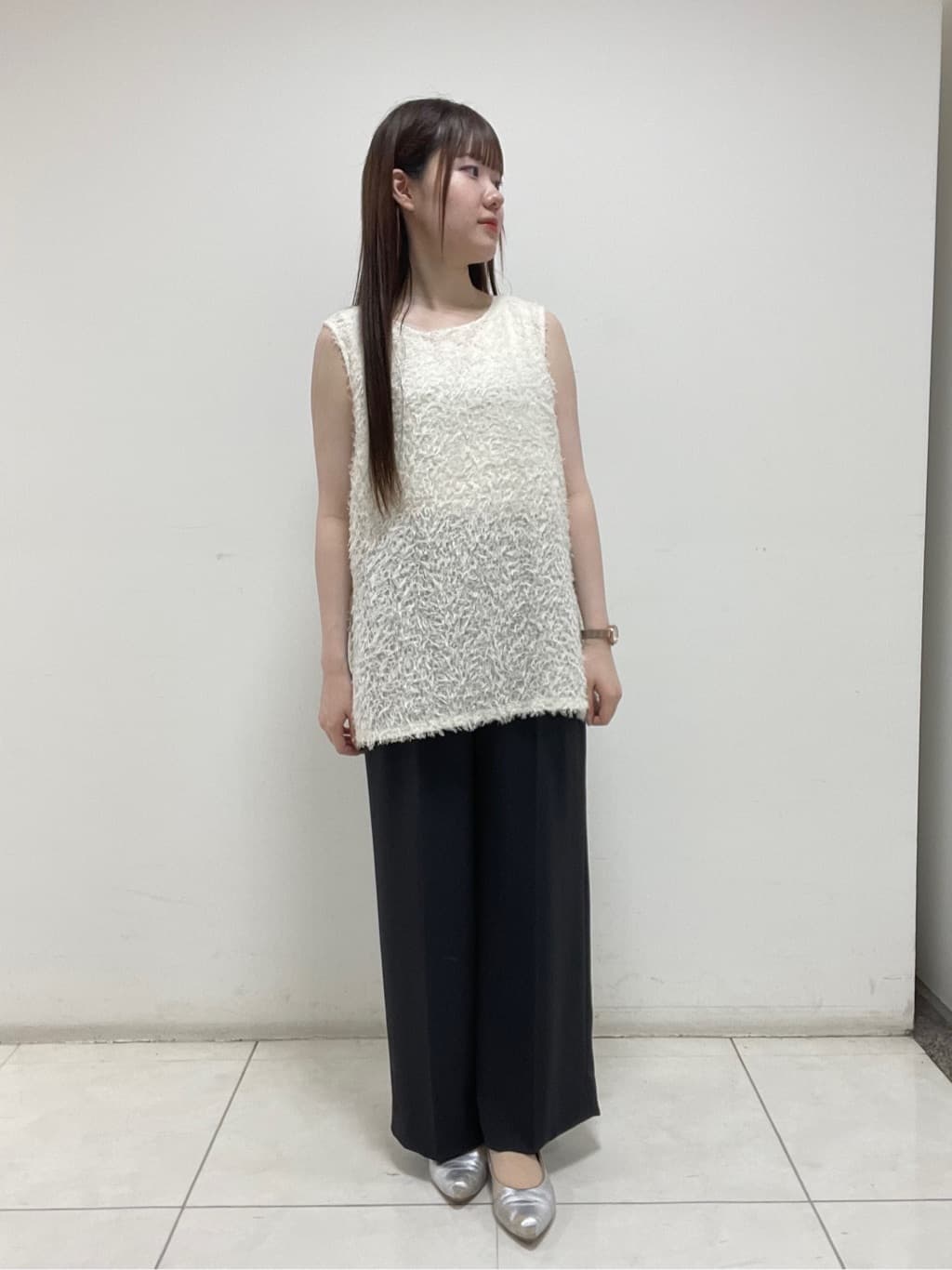 mさんの「INDIVI｜【軽く羽織れる！】ダブルジャケット」を使ったコーディネート