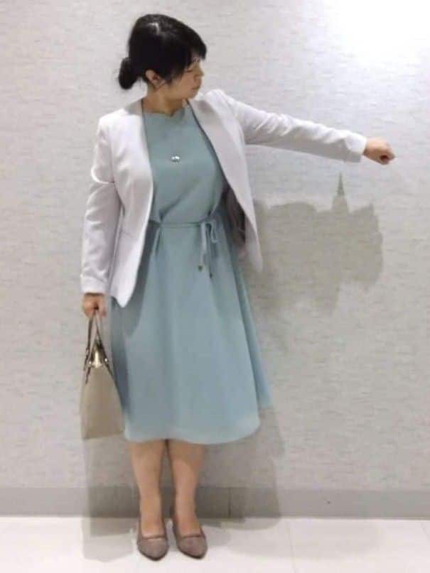 sakoさんの「Reflect｜【SS-4Lサイズ／付属リボン】スリーブデザインジョーゼットワンピース」を使ったコーディネート