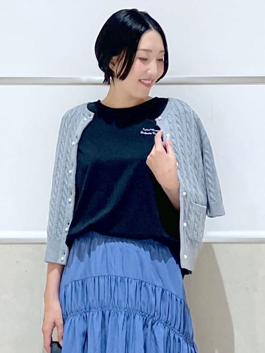 eriko さんの「Dessin｜ケーブルカーディガン」を使ったコーディネート