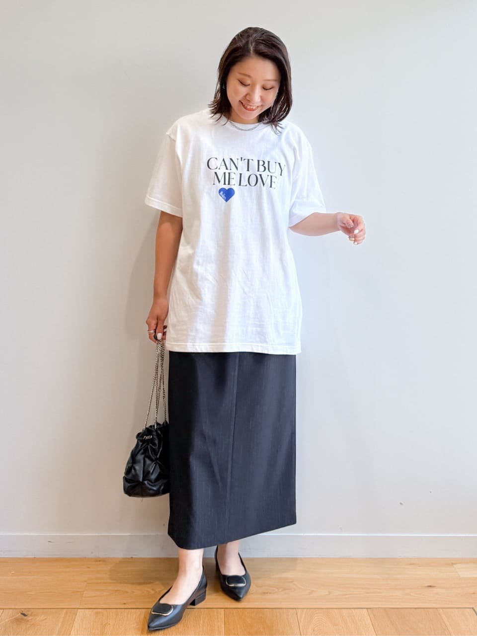 yuka.aさんの「OPAQUE.CLIP｜ロックTシャツ別注アソート【GREEN DAY／METALLICA／THE BEATLES】」を使ったコーディネート