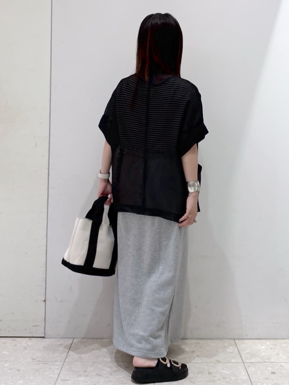 mameさんの「OPAQUE.CLIP｜メッシュテーラードジャケット【洗濯機洗い可】」を使ったコーディネート