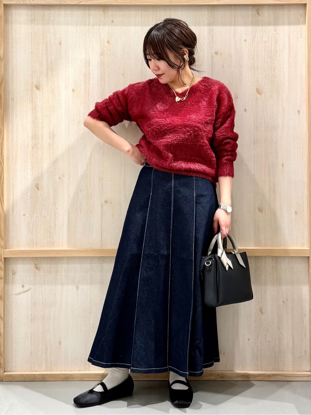 nanaさんの「THE SHOP TK｜きれいめにもカジュアルにも ノーカラーキルトジャケット」を使ったコーディネート