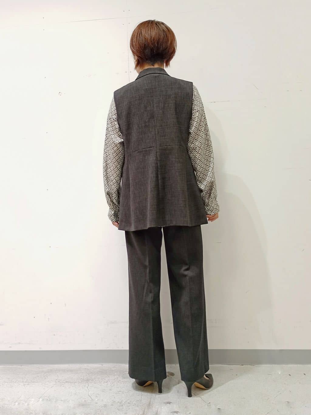 Kさんの「INDIVI｜【セットアップ可能】凹凸ストレッチ素材テーラードカラージレジャケット」を使ったコーディネート