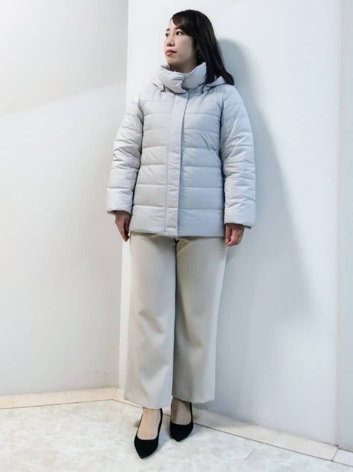 エリさんの「Reflect｜【ウエスト総ゴム／セットアップ可】フルレングスストレートパンツ」を使ったコーディネート