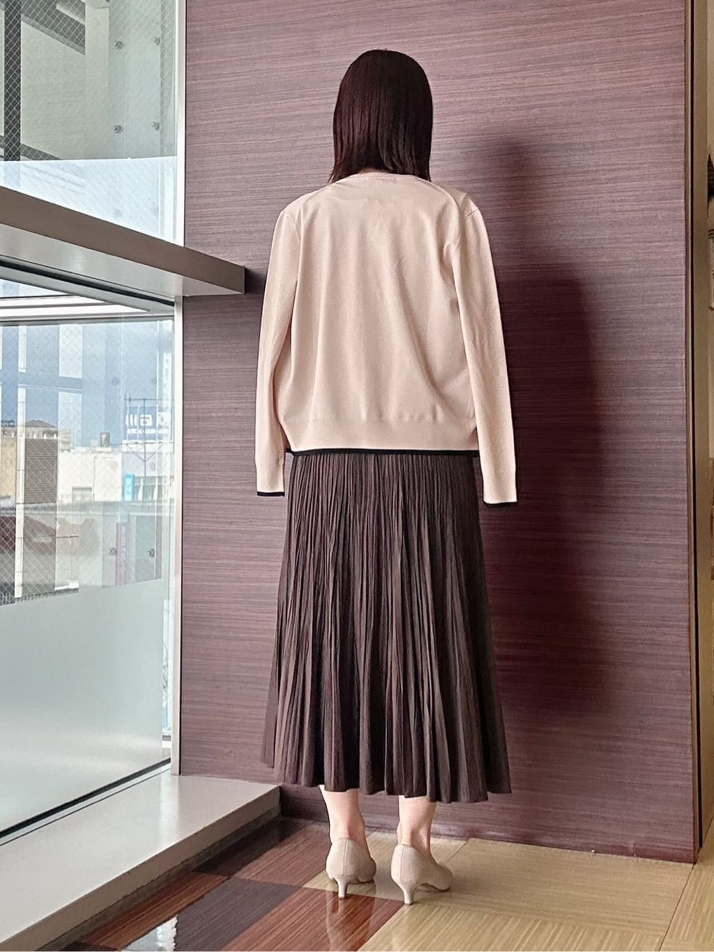 anaさんの「UNTITLED｜【アンサンブル可/薄手/洗える】5分袖クルーニット」を使ったコーディネート