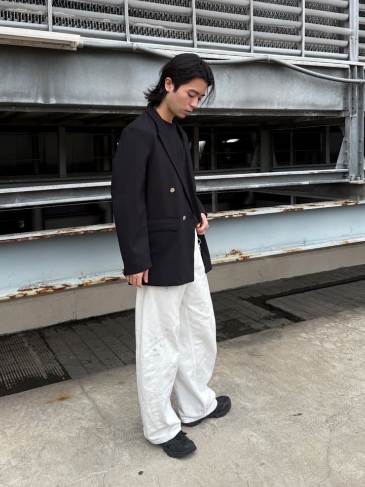 yumaさんの「tk.TAKEO KIKUCHI｜バレルシルエットパンツ（デニム＆カラーパンツ）」を使ったコーディネート