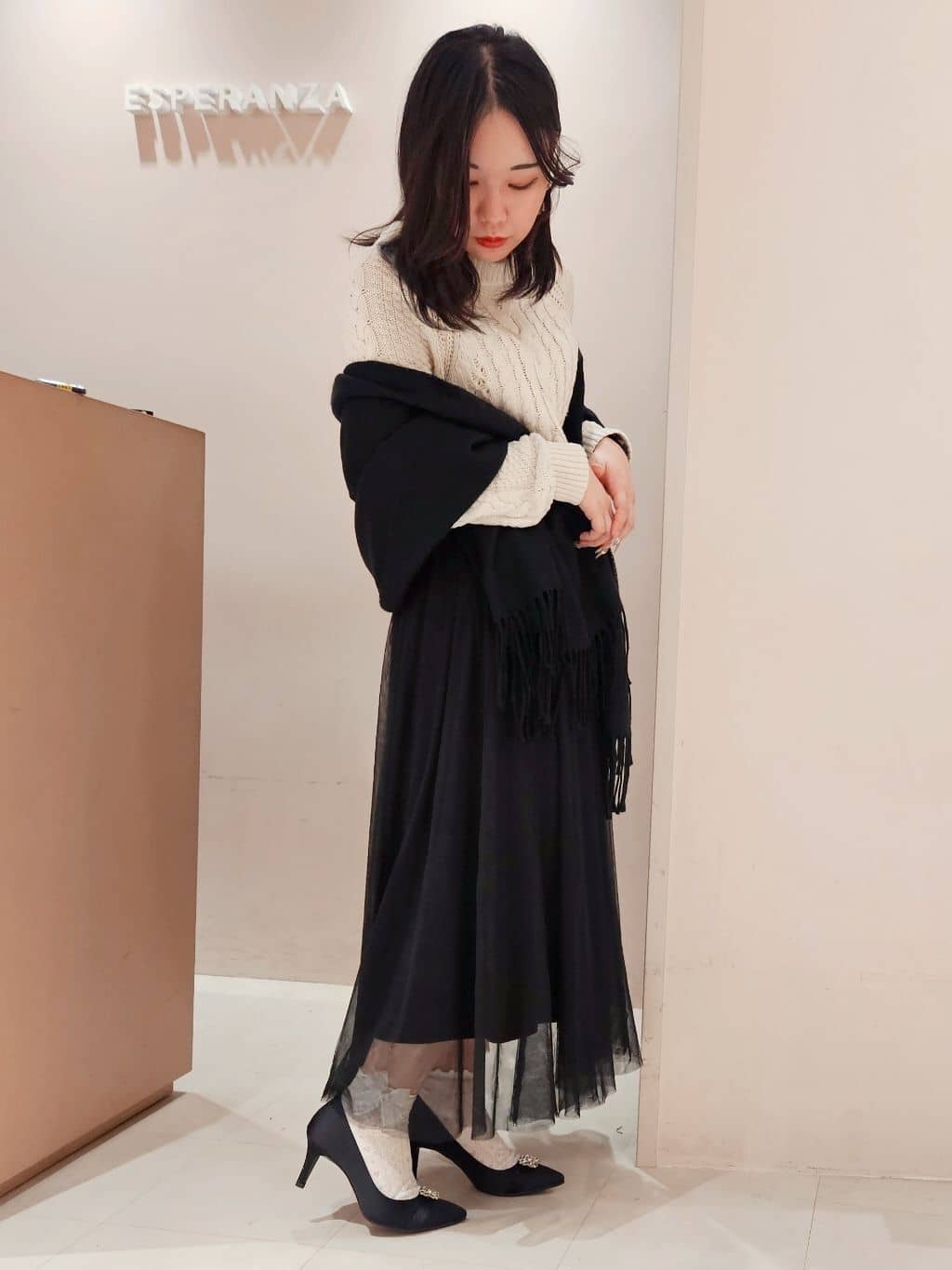 紫桜-shion-さんの「ESPERANZA｜【12時間パンプス】約7．5cm／ビジューベルト パーティ-結婚式に最適」を使ったコーディネート