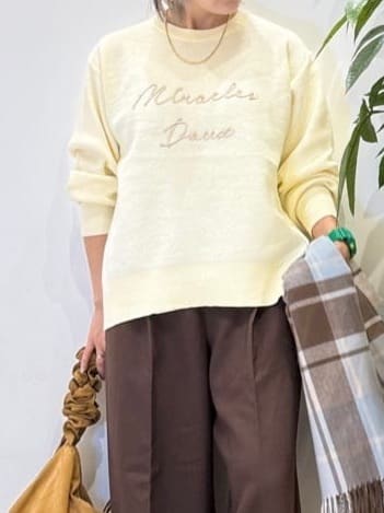 misakiさんの「SHOO･LA･RUE｜【洗濯機可/S-LL/セットアップ可】脚のラインをきれいに魅せる センタープレスワイドパンツ」を使ったコーディネート