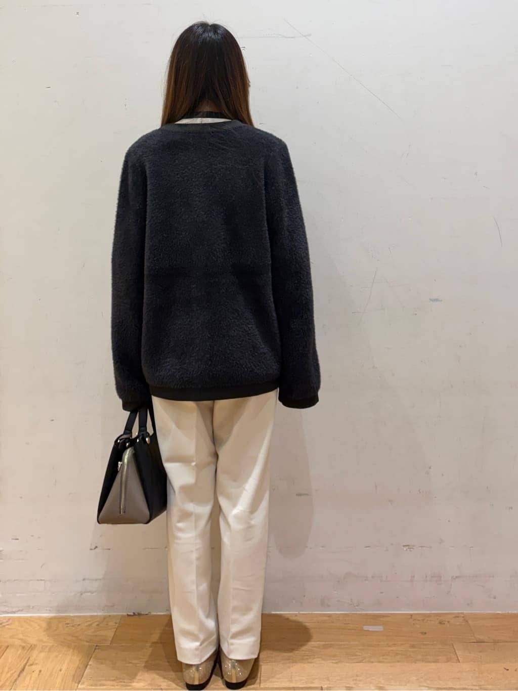 momoさんの「OPAQUE.CLIP｜バイカラーボウタイブラウス【洗濯機OK】」を使ったコーディネート