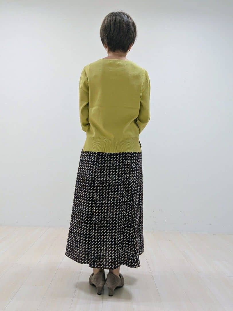 nishiさんの「Reflect｜【選べる6色／長く着られる◎】ボートネックニット」を使ったコーディネート