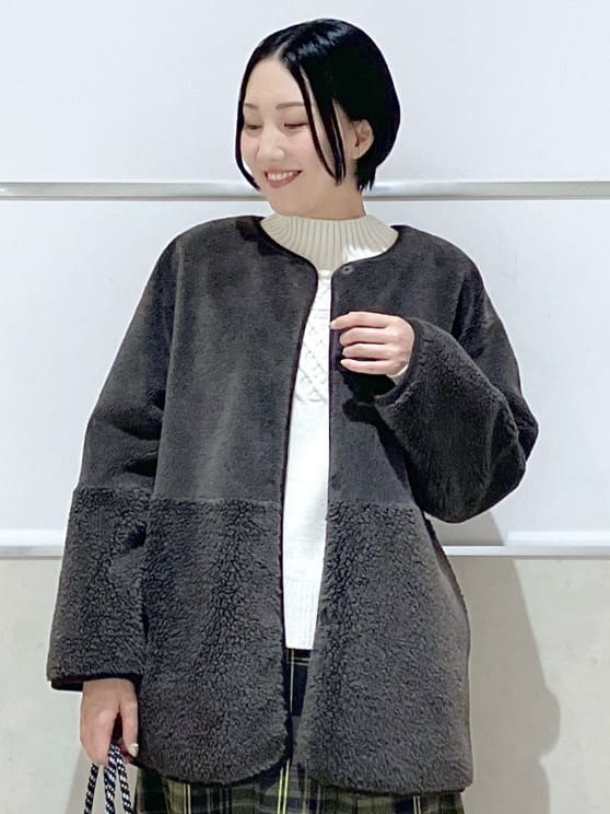 eriko さんの「Dessin｜【2WAY】フェイクムートンコート」を使ったコーディネート
