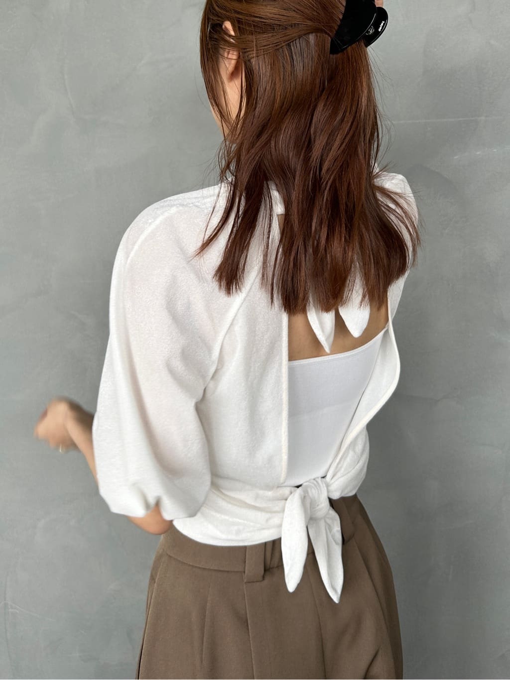 harunaさんの「CODE A｜velvet ribbon pullover」を使ったコーディネート