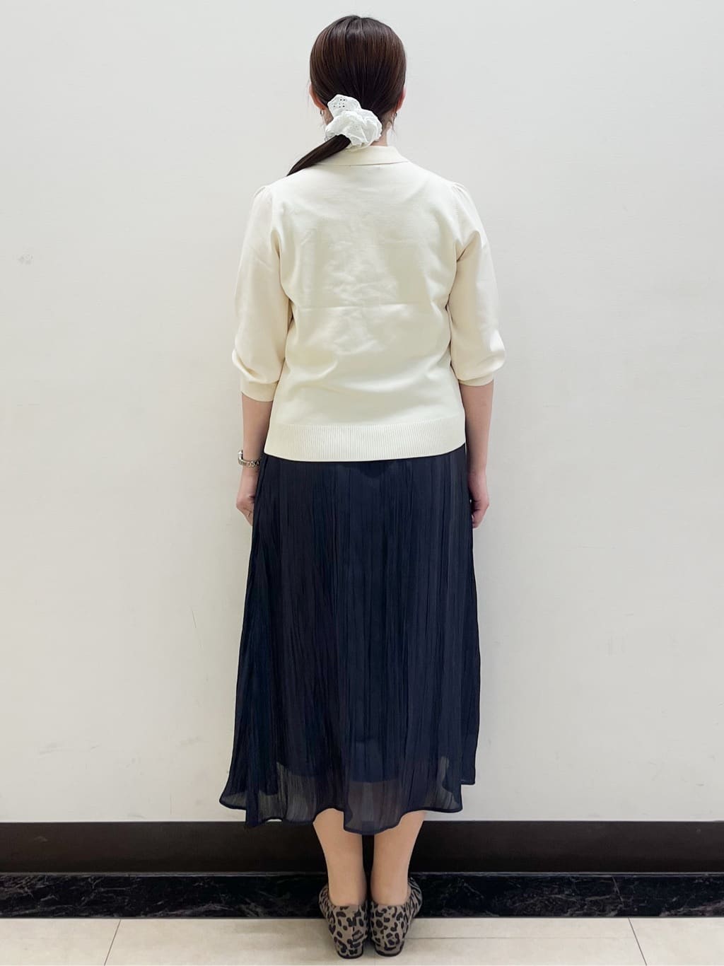 mikikoさんの「Reflect｜【透けにくい◎】衿付き七分袖ニット」を使ったコーディネート