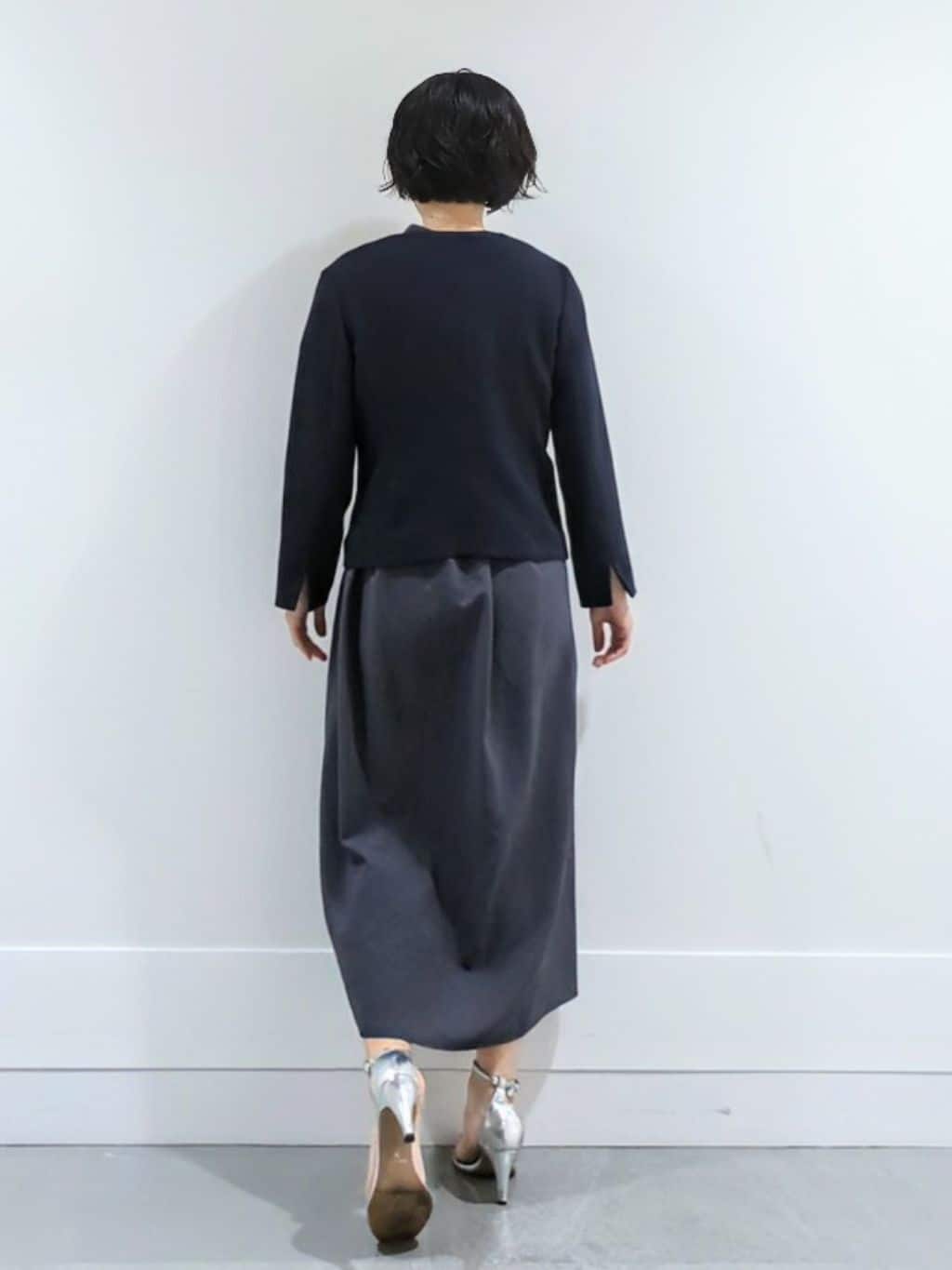 ミズタさんの「UNTITLED｜【短丈/日本製】カラミ風メッシュ ノーカラージャケット」を使ったコーディネート