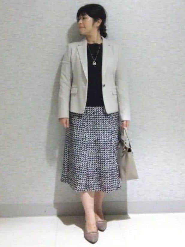 sakoさんの「Reflect｜【選べる6色／長く着られる◎】ボートネックニット」を使ったコーディネート