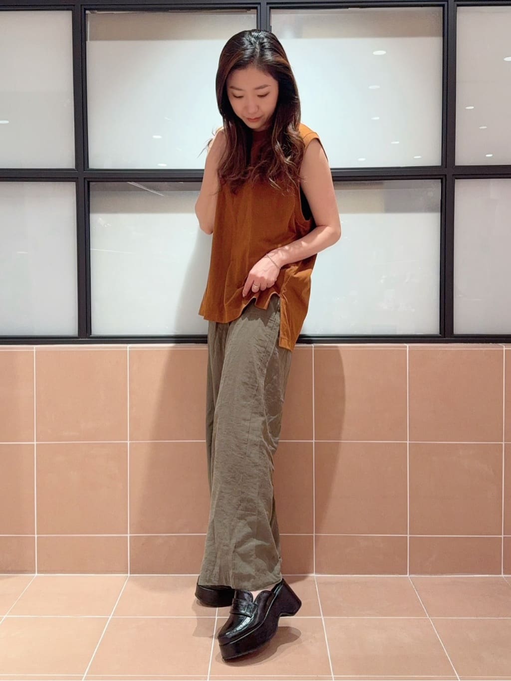 kaoriさんの「ESPERANZA｜厚底サボローファー」を使ったコーディネート