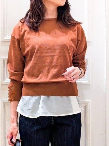 maiさんの「grove｜裾切替レイヤードタンク」を使ったコーディネート
