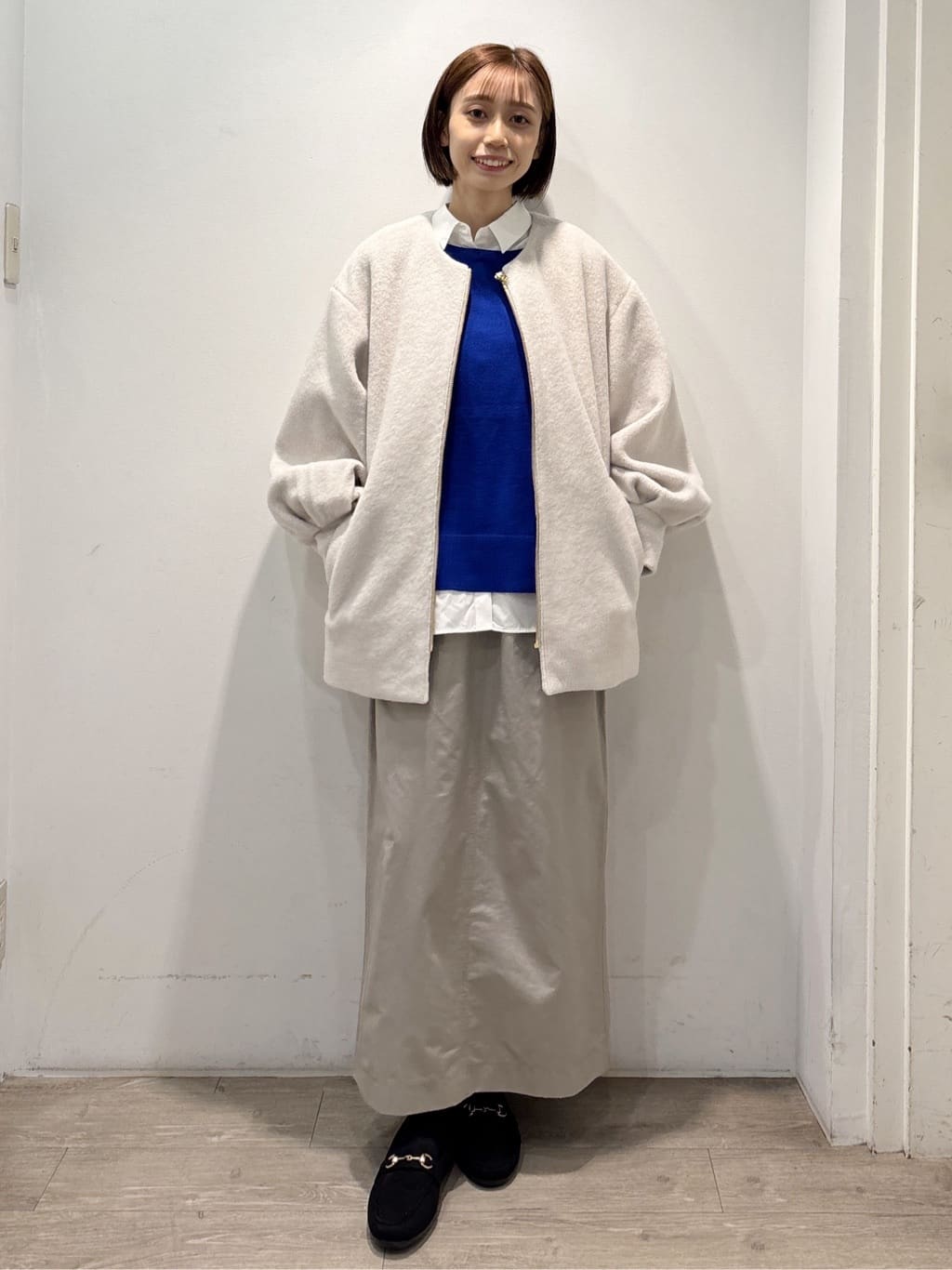 ぶまりんさんの「OPAQUE.CLIP｜ボートネックニット／エクストラファインメリノウール【THEシリーズ／洗濯機OK】」を使ったコーディネート
