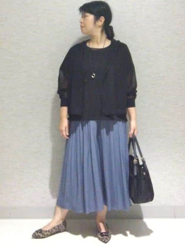 sakoさんの「Reflect｜【寒暖差対策に◎／手洗い可／旅行や通勤に】フード付きシアーカーディガン」を使ったコーディネート