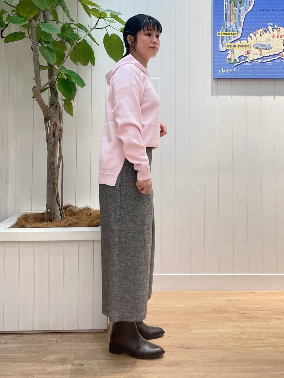 mikaさんの「Dessin｜【洗える／体型カバー】ちょうどいいニットパーカ」を使ったコーディネート