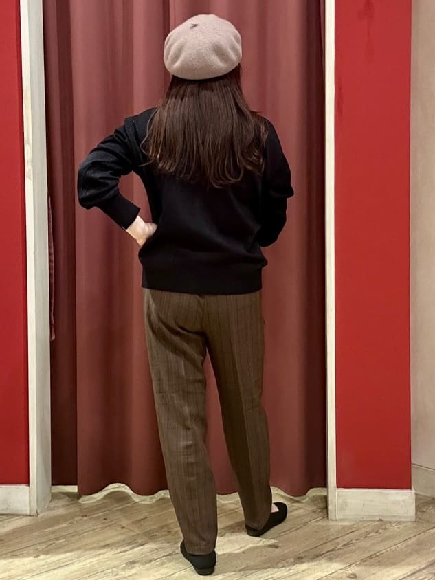 mayuckyさんの「SHOO･LA･RUE｜【S-LL/チェック柄アソート】脚のラインをきれいに見せる タックテーパードパンツ」を使ったコーディネート