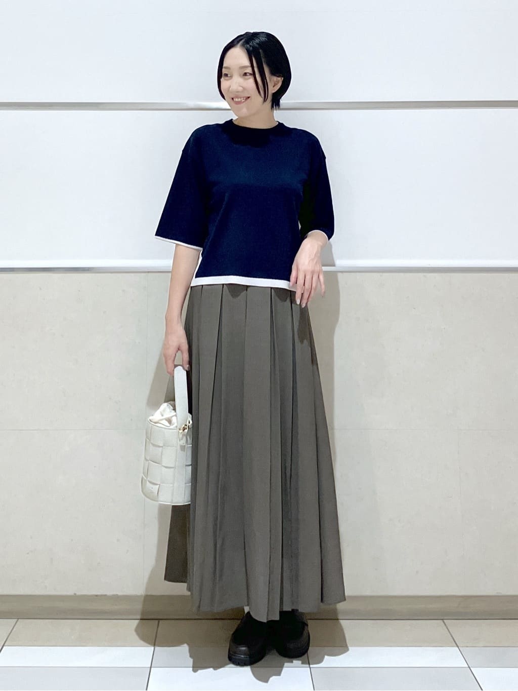 eriko さんの「Dessin｜【洗える】ボックスプリーツスカート」を使ったコーディネート