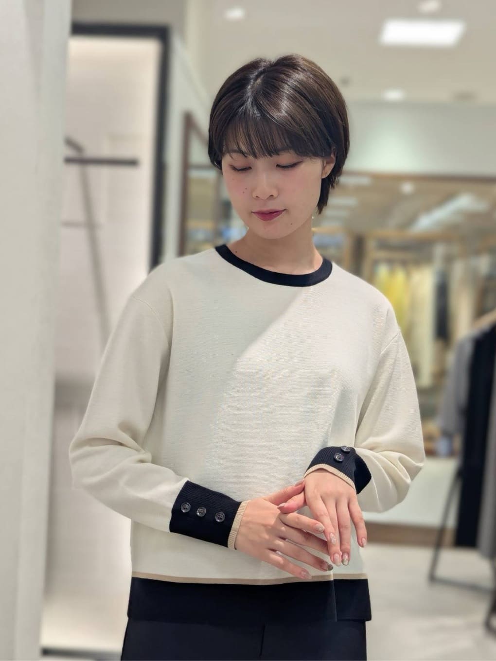 nonoさんの「UNTITLED｜【アンサンブル可/洗える】ウールミラノリブニット」を使ったコーディネート