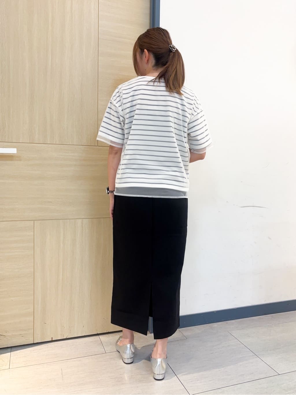 nanaさんの「grove｜ラフだけどおしゃれ　チュールレイヤードTシャツ」を使ったコーディネート
