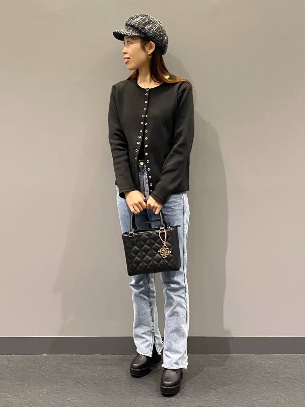 hiraさんの「ESPERANZA｜厚底レースアップブーツ」を使ったコーディネート