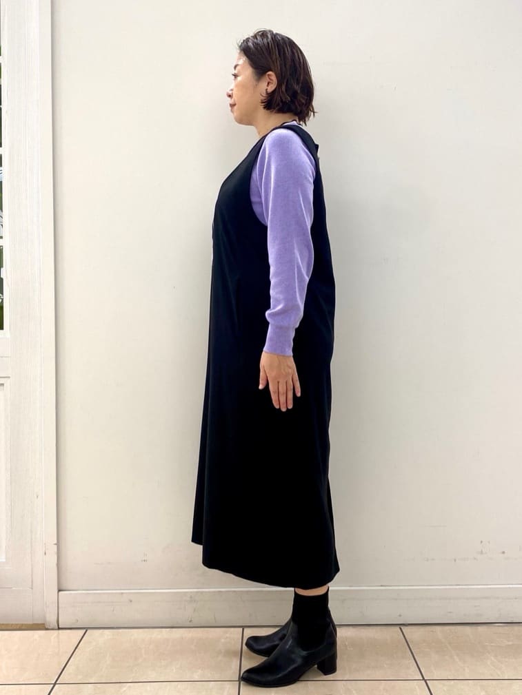 ksmさんの「Reflect｜【すっきりシルエット】スエードライクジャンパースカ―ト」を使ったコーディネート