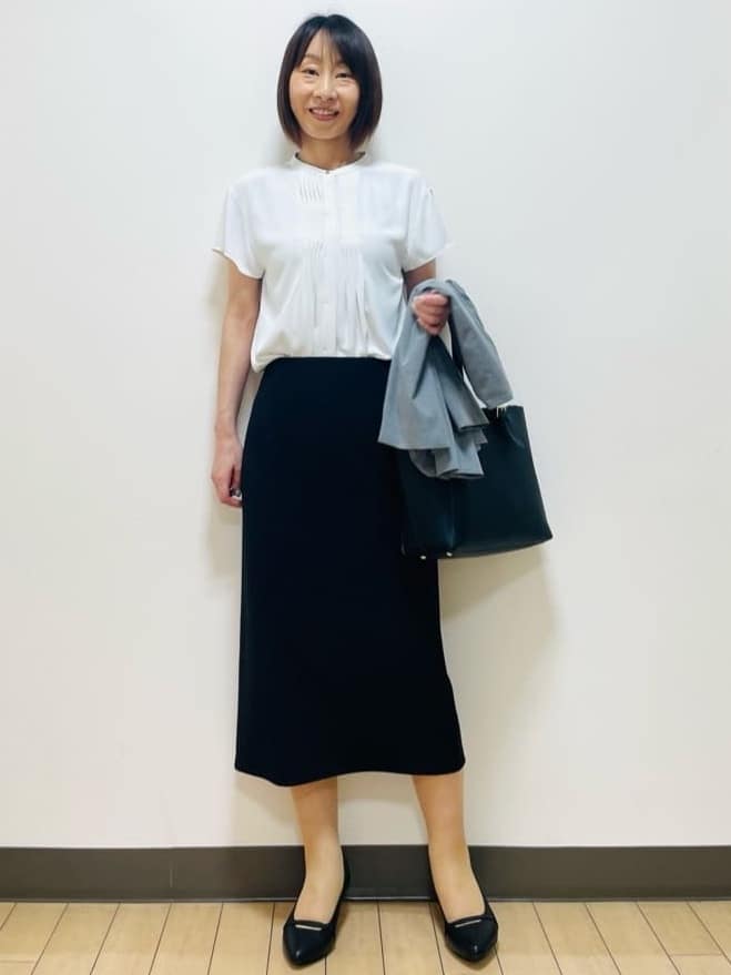Riiさんの「Reflect｜【洗える／セットアップ可】ノーカラージャケット」を使ったコーディネート