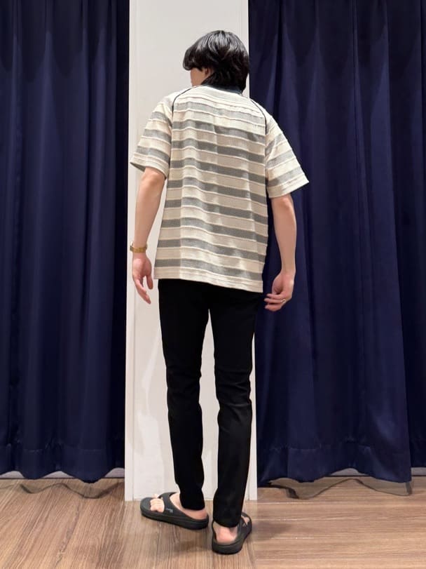 Tightさんの「THE SHOP TK｜変形ボーダーポロシャツ【洗濯機OK】」を使ったコーディネート